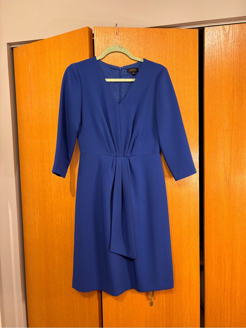 Tahari Arthur S Levine Royal Blue V-Neck Dress